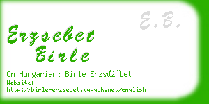 erzsebet birle business card